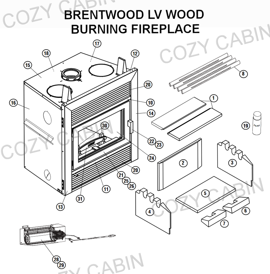 Signature Series Brentwood LV Wood Burning Fireplace (BRENTWOOD LV) #BRENTWOODLV